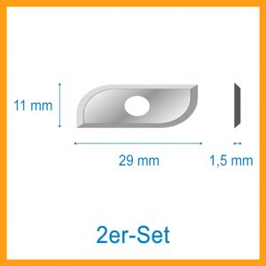 Ersatzklingen für Hohlkehlfräser mit Wendemesser Durchmesser 22mm